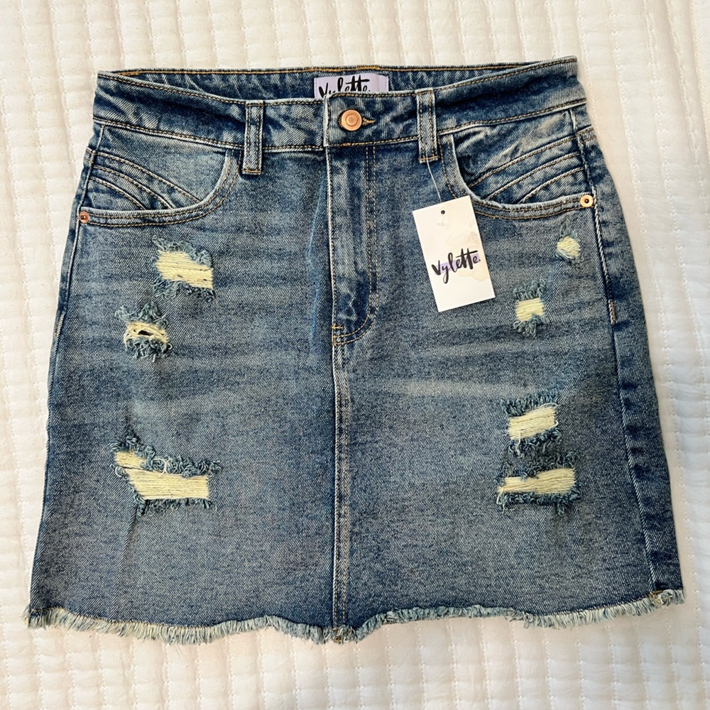 Vylette jean skirt